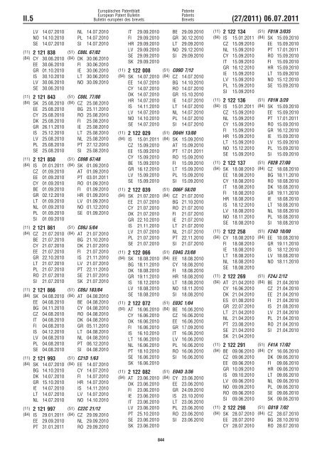 Bulletin 2011/27 - European Patent Office