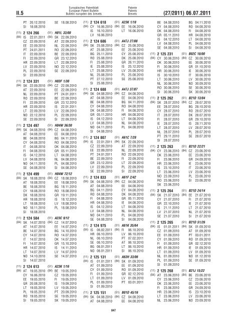 Bulletin 2011/27 - European Patent Office