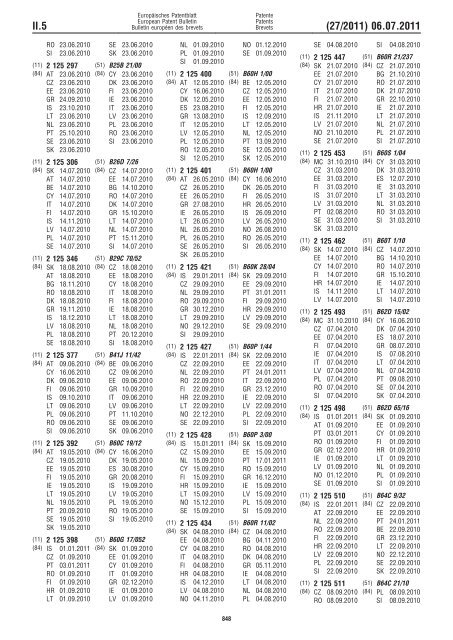 Bulletin 2011/27 - European Patent Office