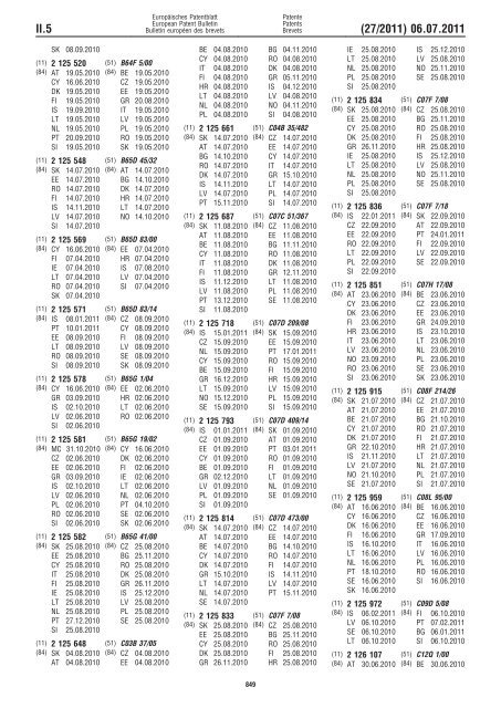 Bulletin 2011/27 - European Patent Office