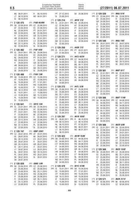 Bulletin 2011/27 - European Patent Office