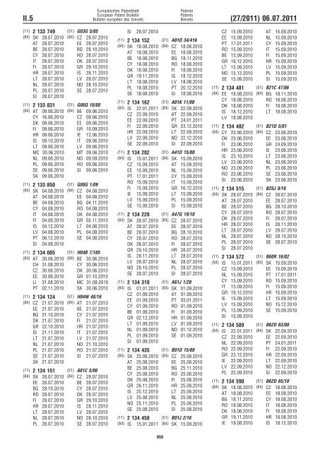 Bulletin 2011/27 - European Patent Office