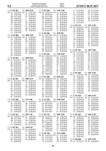 Bulletin 2011/27 - European Patent Office