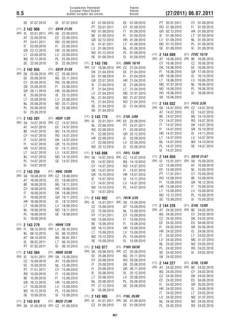 Bulletin 2011/27 - European Patent Office