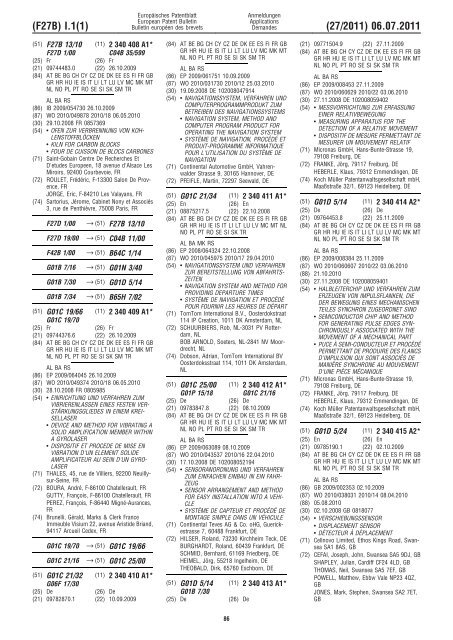 Bulletin 2011/27 - European Patent Office