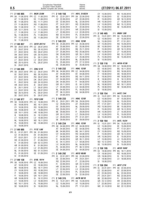 Bulletin 2011/27 - European Patent Office