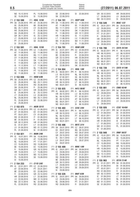 Bulletin 2011/27 - European Patent Office