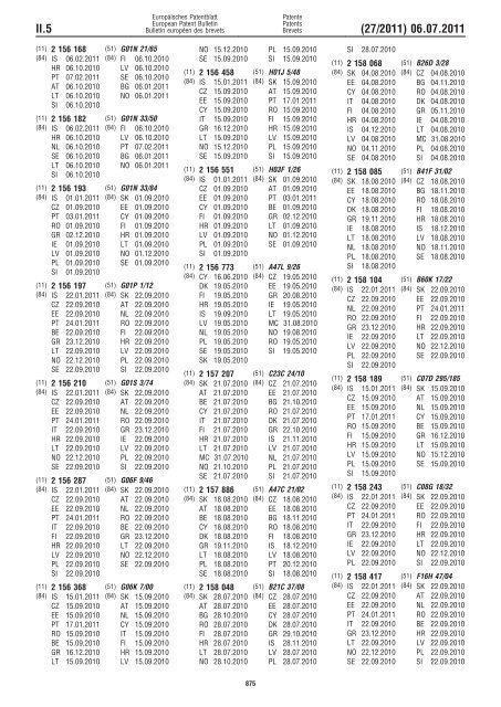 Bulletin 2011/27 - European Patent Office