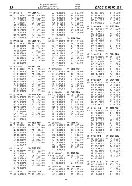 Bulletin 2011/27 - European Patent Office