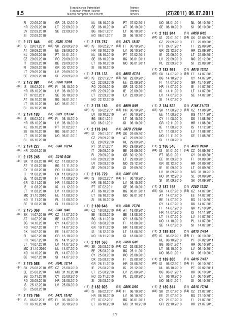 Bulletin 2011/27 - European Patent Office