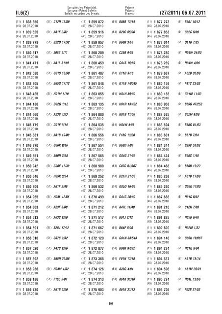 Bulletin 2011/27 - European Patent Office