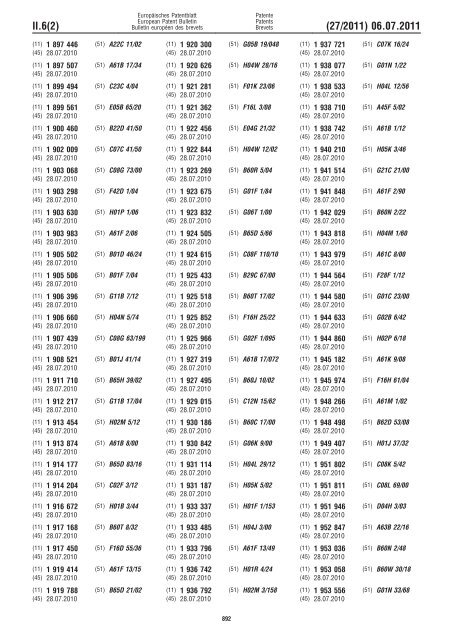 Bulletin 2011/27 - European Patent Office