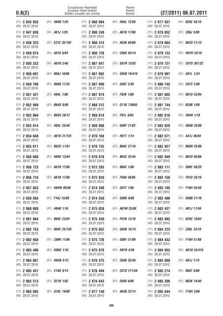 Bulletin 2011/27 - European Patent Office