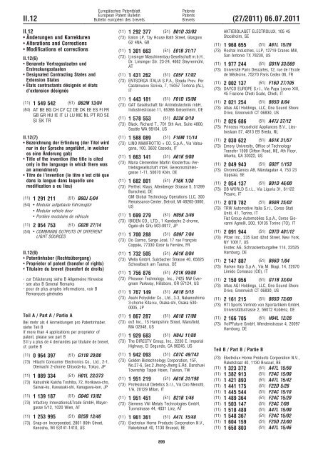 Bulletin 2011/27 - European Patent Office