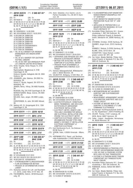 Bulletin 2011/27 - European Patent Office