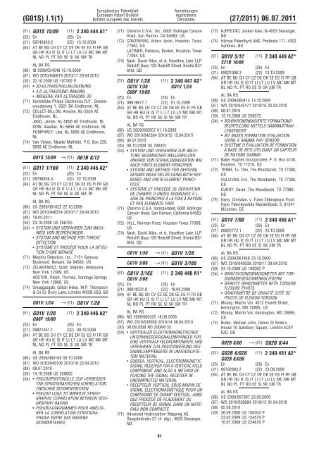 Bulletin 2011/27 - European Patent Office