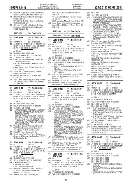 Bulletin 2011/27 - European Patent Office