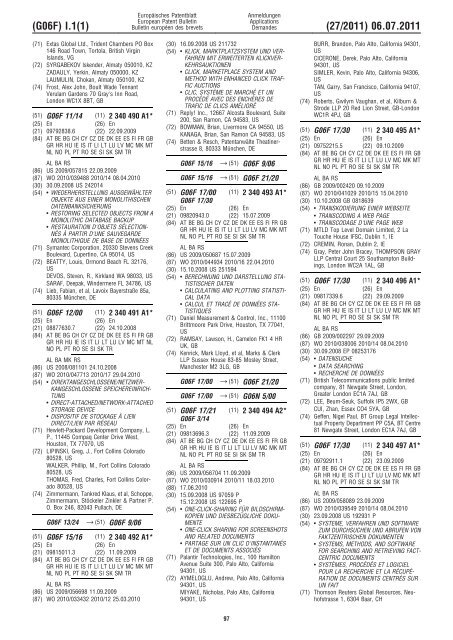 Bulletin 2011/27 - European Patent Office