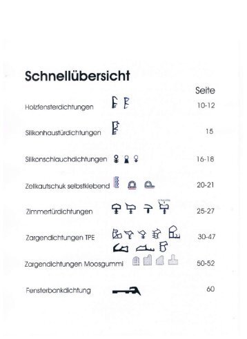 Beschlaghandel Gerl Katalog Dichtungen