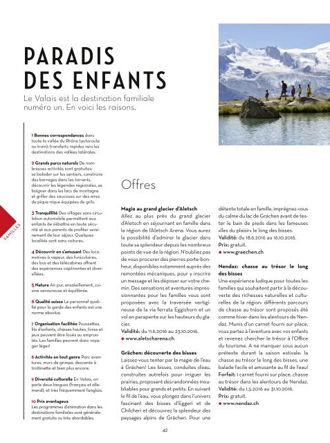 Valais, le magazine - Ete 2016