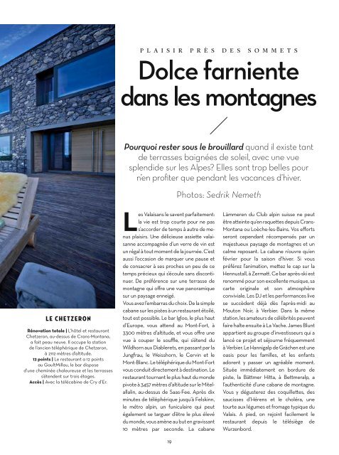 Valais, le magazine - Hiver 2016