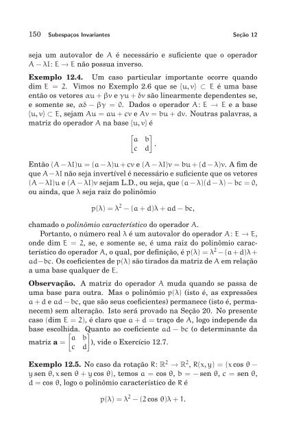 lgebra Linear, Elon Lages Lima