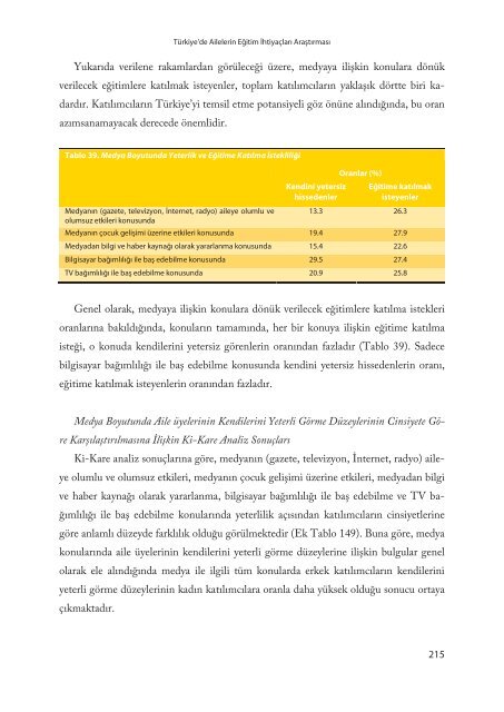 Türkiye'de Ailelerin Eğitim İhtiyaçları - Aile ve Toplum Hizmetleri ...