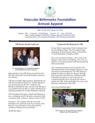 Vascular Birthmarks Foundation Annual Appeal