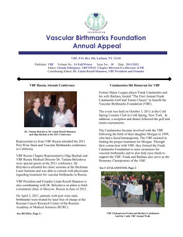 Vascular Birthmarks Foundation Annual Appeal