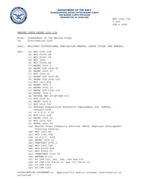 Military Mos Conversion Chart