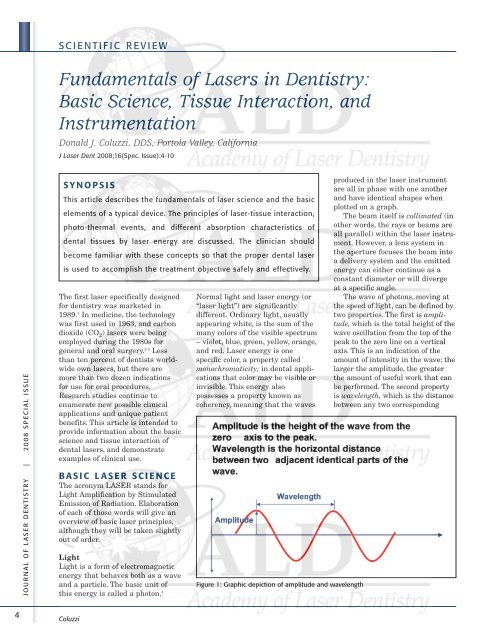 Fundamentals of Lasers in Dentistry Basic Science Tissue ...