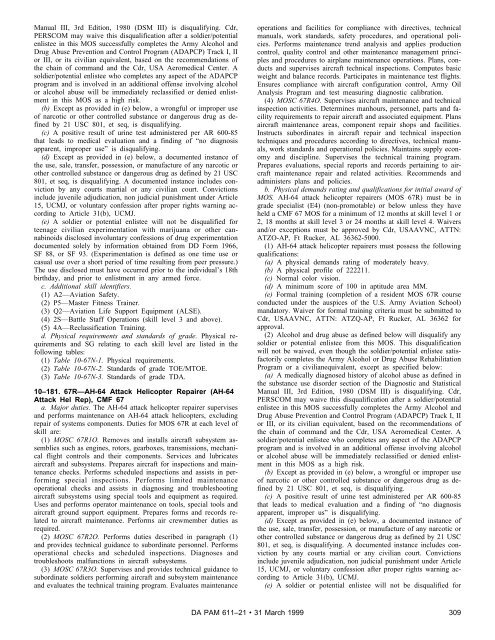 Military Occupational Classification and Structure - U.S. Army