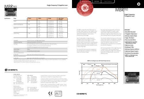 Single-Frequency Ti:Sapphire Laser - Coherent