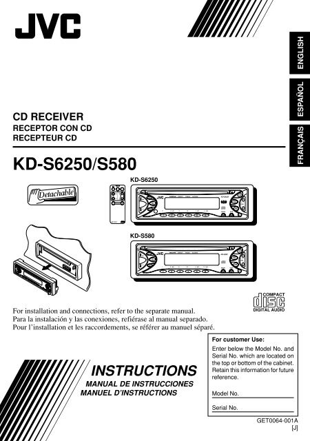 KD-S6250/S580 - JVC