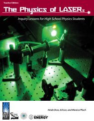 The Physics of LASERs - American Physical Society