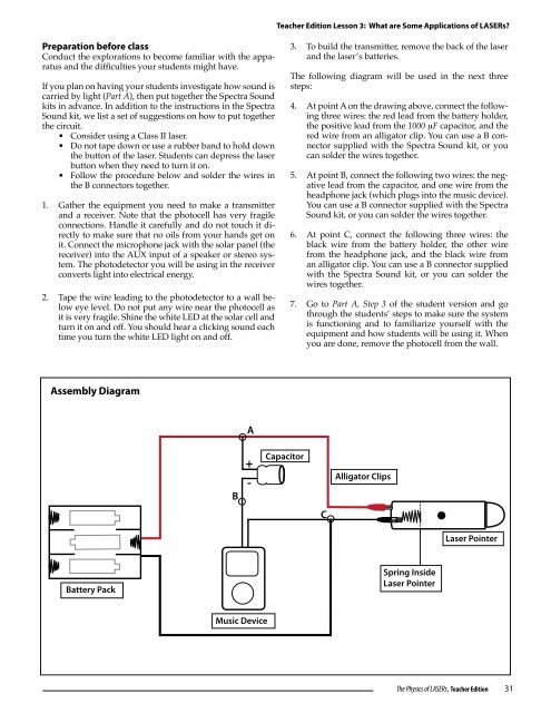 The Physics of LASERs - American Physical Society