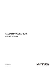 VersaLASER® (VLS) User Guide VLS2.30, VLS3.50