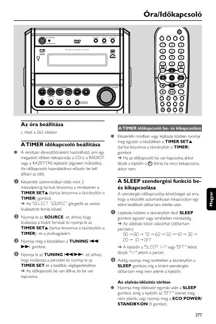 Philips Micro-cha&icirc;ne DVD - Mode d&rsquo;emploi - HUN