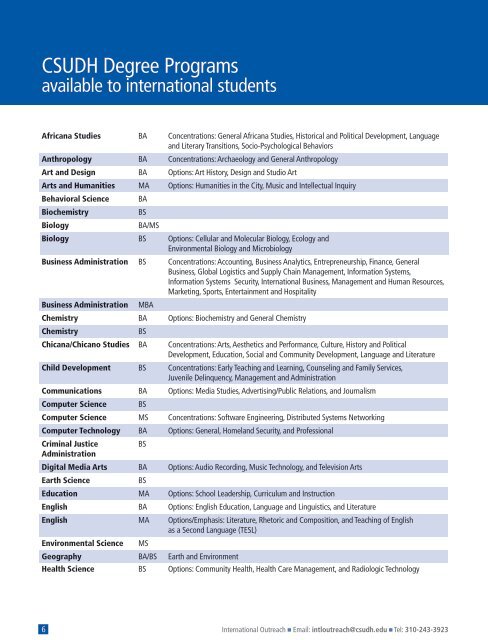 2017 CSUDH International Programs Brochure