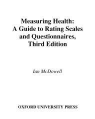 Measuring Health: A Guide to Rating Scales and Questionnaires ...