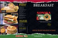 Sonora Tacos y Mariscos Breakfast Menu