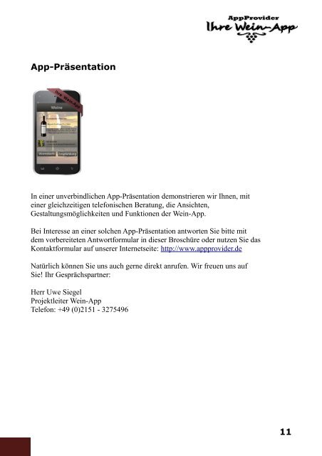 Ihre Wein-App mit AppProvider