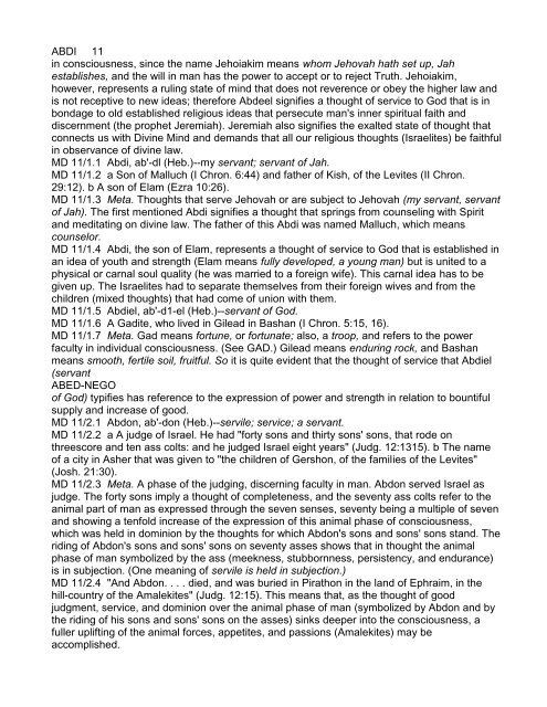 Metaphysical Bible Dictionary - Unity of Citrus County