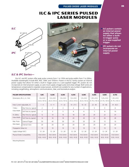 Laser Diode Products for the OEM - Power Technology, Inc.