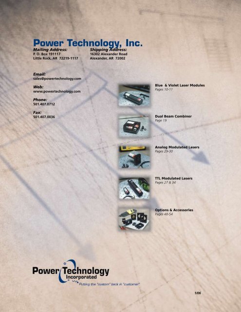 Laser Diode Products for the OEM - Power Technology, Inc.