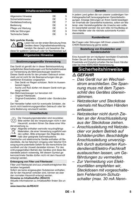 Karcher WD 3 P - manuals