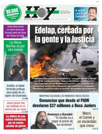 Edelap cercada por la gente y la Justicia