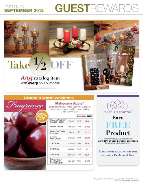 amazing SavingS! UP TO 77% OFF! - PartyLite