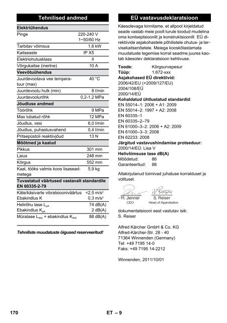 Karcher K 2.980M PLUS T80*EU - manuals
