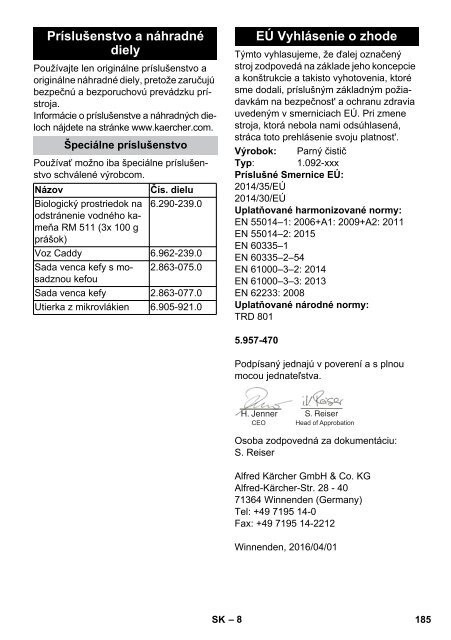 Karcher SG 4/4 - manuals